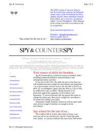 Compiled by Phosphor «phosphor@redirect.to» — Spy & CounterSpy