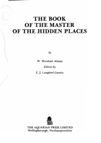  Adams Marsham   —  The book of the master of hidden places