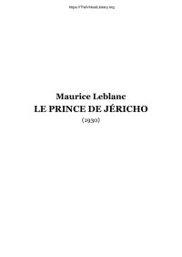 Maurice Leblanc — LE PRINCE DE JÉRICHO