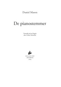 Daniel Mason — De pianostemmer