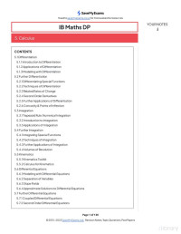 SaveMyExam — IB Math Topic 5 Revision Notes (SaveMyExam)