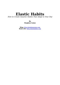 Stephen Guise — Elastic Habits