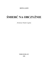 Donna Leon — Smierć na obczyźnie