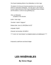 Victor Hugo — Les Misérables