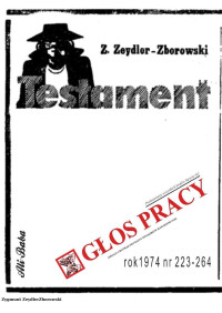 kk — Zygmunt Zeydler-Zborowski -Testament