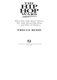 Tricia Rose — The Hip Hop Wars