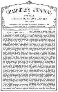 Various — Chambers's Journal of Popular Literature, Science, and Art, fifth series, no. 139, vol. III, August 28, 1886