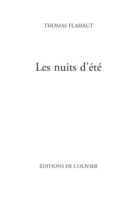 Thomas Flahaut — Les Nuits d'été