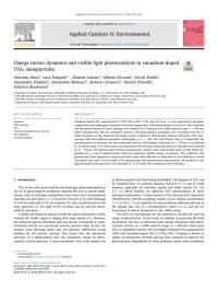 Giacomo Rossi & Luca Pasquini & Daniele Catone & Alberto Piccioni & Nicola Patelli & Alessandra Paladini & Alessandra Molinari & Stefano Caramori & Patrick O’Keeffe & Federico Boscherini — Charge carrier dynamics and visible light photocatalysis in vanadium-doped TiO2 nanoparticles