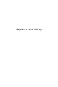 Maia Neto, J. R.; Laursen, John Christian; Paganini, Gianni — Skepticism in the Modern Age