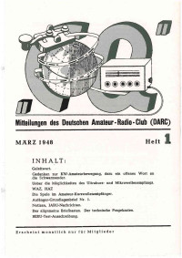 DARC Verlag GmbH — CQ - Mitteilungen des Deutschen Amateur-Radio-Club (DARC) Heft 1