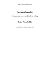 Benito Pérez Galdós — Los condenados