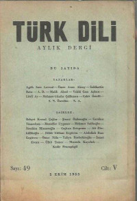 Kolektif — Türk Dili - Aylık Fikir ve Edebiyat Dergisi Cilt:5 Sayı 49-60