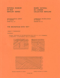 James F. Pendergast — Beckstead Site - 1977