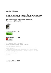 Marijan F. Kranjc — Balkanski vojaški poligon: Kdo je glavni krivec za razbijanje Jugoslavije?