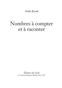 Unknown — Nombres à compter et à raconter