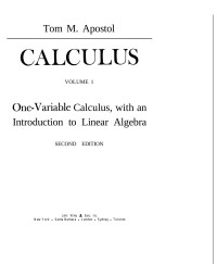 Tom A. Apostol — Calculus 1