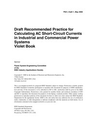 IEEE Standards Department — Draft Recommended Practice for Calculating AC Short-Circuit Currents in Industrial and Commercial Power Systems Violet Book