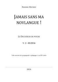 Frédéric Mathieu — Jamais sans ma novlangue - V2