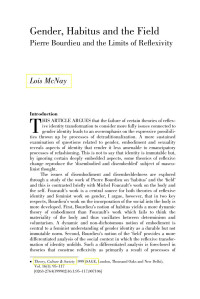 Lois McNay — Gender, Habitus and the Field: Pierre Bourdieu and the Limits of Reflexivity