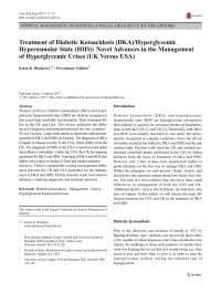 Ketan K. Dhatariya & Priyathama Vellanki — Treatment of Diabetic Ketoacidosis (DKA)/Hyperglycemic Hyperosmolar State (HHS): Novel Advances in the Management of Hyperglycemic Crises (UK Versus USA)