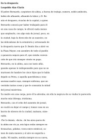 Leopoldo Alas Clarín — En la droguería