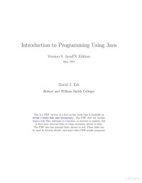 -- — Introduction to Programming Using Java