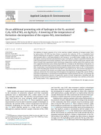 Cyril Thomas — On an additional promoting role of hydrogen in the H2-assisted C3H6-SCR of NOx on Ag/Al2O3: A lowering of the temperature of formation–decomposition of the organo-NOx intermediates?