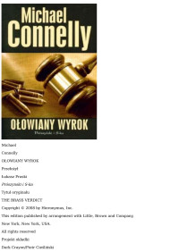 Ołowiany wyrok — Michael Connelly - Harry Bosch 14