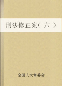 全国人大常委会 — 中华人民共和国刑法修正案（六）