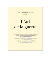 Sun Tzu, 1972. — L'art de la guerre