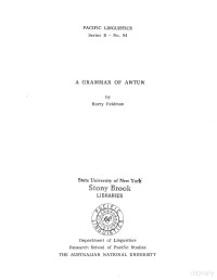 Feldman — Awtuw, A Grammar of