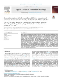 Yang Liu — Composition-engineered FeCo nanoalloys with lattice expansion and optimized electron structure boosting electrocatalytic Nitrate reduction