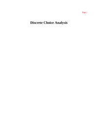 Moshe E. Ben-Akiva & Steven R. Lerman & Steven R.. Lerman — Discrete Choice Analysis: Theory and Application to Travel Demand