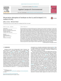 John J. Carey & Michael Nolan — Dissociative adsorption of methane on the Cu and Zn doped (111) surface of CeO2