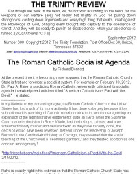 Richard Bennett — The Roman Catholic Socialist Agenda