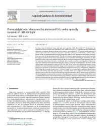 A.J. Anceno & R.M. Stuetz — Photocatalytic odor abatement by platinized TiO2 under optically transmitted LED–UV light