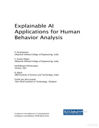 -- — Explainable AI Applications for Human Behavior Analysis