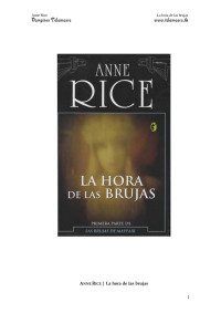user — Rice,Anne- La hora de las brujas