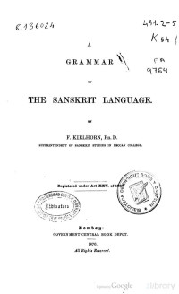 F. Kielhorn — A Grammar of the Sanskrit Language