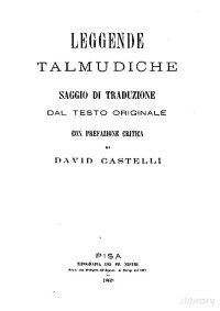 David Castelli — Leggende Talmudiche