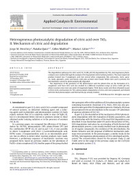 Jorge M. Meichtry — Heterogeneous photocatalytic degradation of citric acid over TiO2: II. Mechanism of citric acid degradation