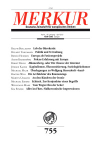 Christian Demand; — MERKUR Deutsche Zeitschrift für europäisches Denken