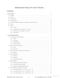 Stephen Cowley — Mathematical Tripos: IA Vector Calculus