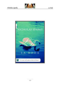 Nicholas Sparks — La boda - Nicholas Sparks