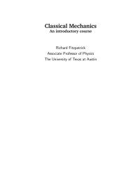 Richard Fitzpatrick, University of Texas at Austin — Classical Dynamics