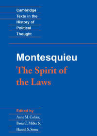 Montesquieu, Charles de — Montesquieu: The Spirit of the Laws