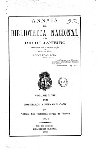 Antônio José Victoriano Borges da Fonseca — Nobiliarquia Pernambucana Vol. I