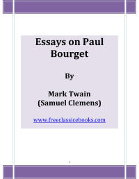 FreeClassicEBooks — Microsoft Word - Essays on Paul Bourget.doc