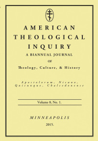 Gannon Murphy; — American Theological Inquiry, Volume Eight, Issue One